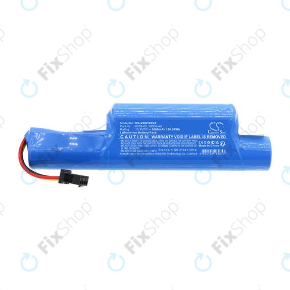 Baterija za Vileda Vr102, 201, 303, One, 2600mAh, Li-ion, 10.8V, 0769-03, HQ