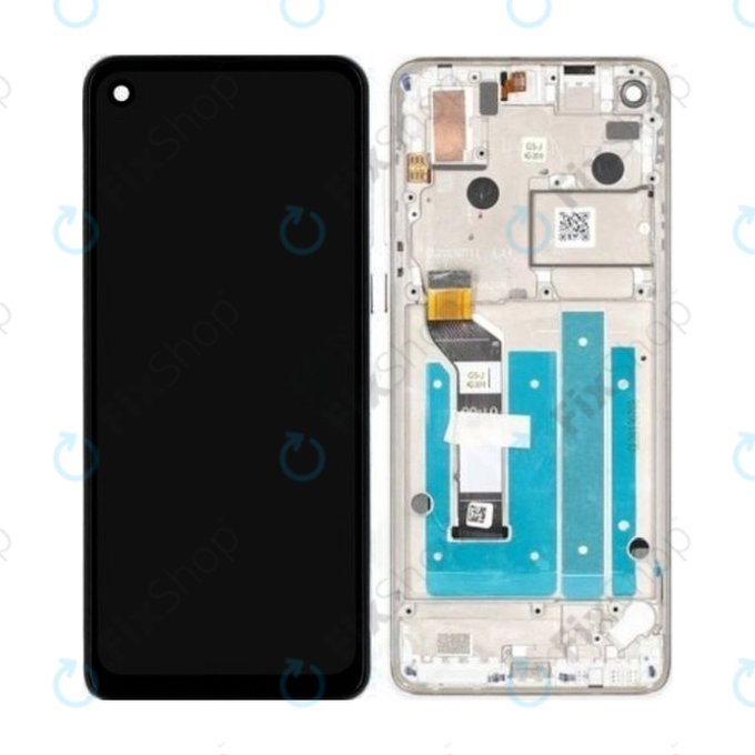 Motorola One Action XT2013 - LCD zaslon + steklo na dotik + okvir (Pearl White) - 5D68C14738 Genuine Service Pack