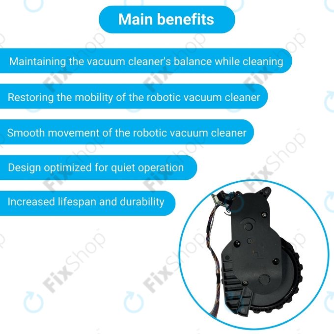 Xiaomi Roborock S5 Max, S6 Pure, S7 - kolo z Motorjem (Desno) (Črna)