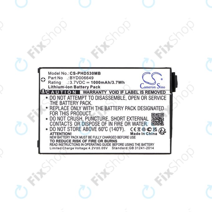 Baterija za Philips Avent Eco SCD535 DECT, 1000mAh, Li-Ion, 3.7V, BYD001743, HQ