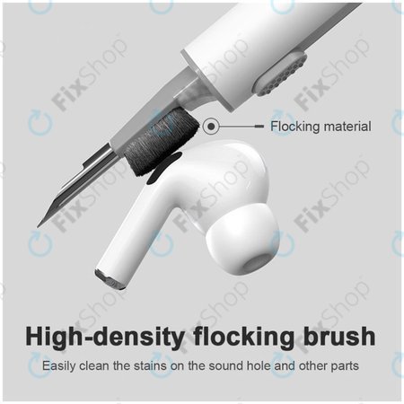 Čistilno pero za čiščenje telefonov in slušalk (belo)