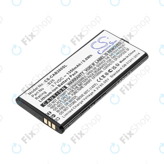 Baterija za Cat B26, 1350mAh, Li-Ion, 3.7V, B26, HQ