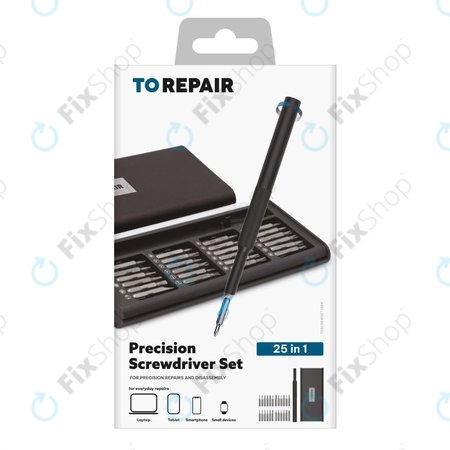 SBS – Natančen komplet izvijačev z magnetnim ročajem 25v1