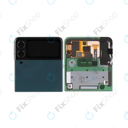 Samsung Galaxy Z Flip 3 F711B - LCD zaslon + steklo na dotik + okvir (zunanji) (Green) - GH97-26773C Genuine Service Pack