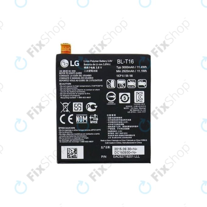 LG G Flex 2 H955 - Baterija BL-T16 3000mAh - EAC62718201 Genuine Service Pack