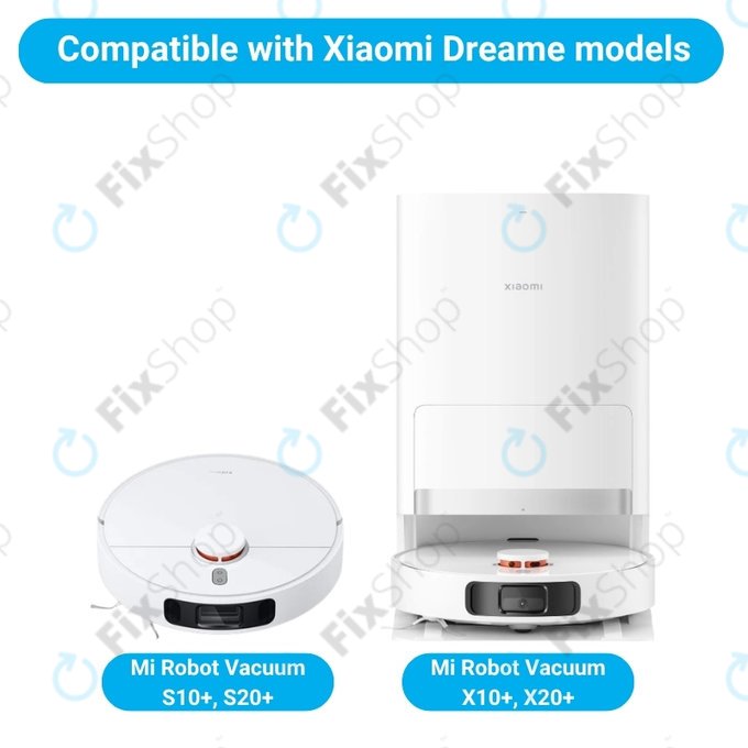 Komplet nadomestnih delov za Xiaomi Mi Robot Vacuum S20+, S10+, X20+, X10+ (2x Glavna krtača, 4x Filter, 4x Stranska krtača – bela)