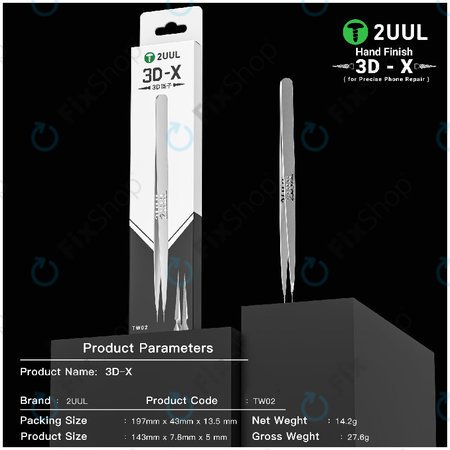 Precizna pinceta, 3D-X ročno dodelana, 2UUL TW02