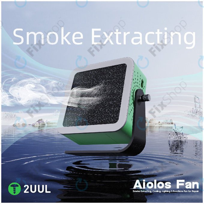 Odsesovalnik dima in hladilni ventilator z LED osvetlitvijo, 2UUL DA98