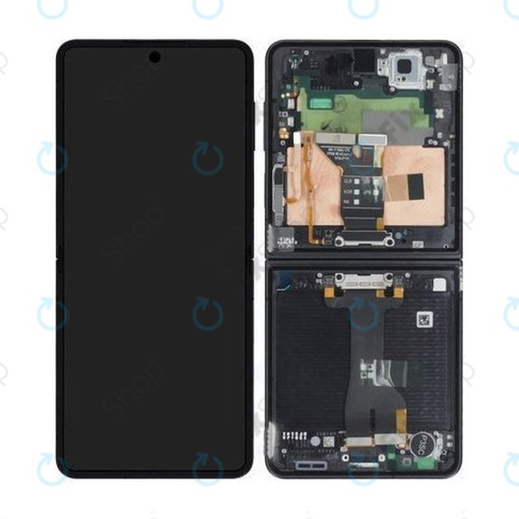 Samsung Galaxy Z Flip 7 F766B - LCD zaslon + steklo na dotik + okvir (Jetblack) - GH82-37581C Genuine Service Pack
