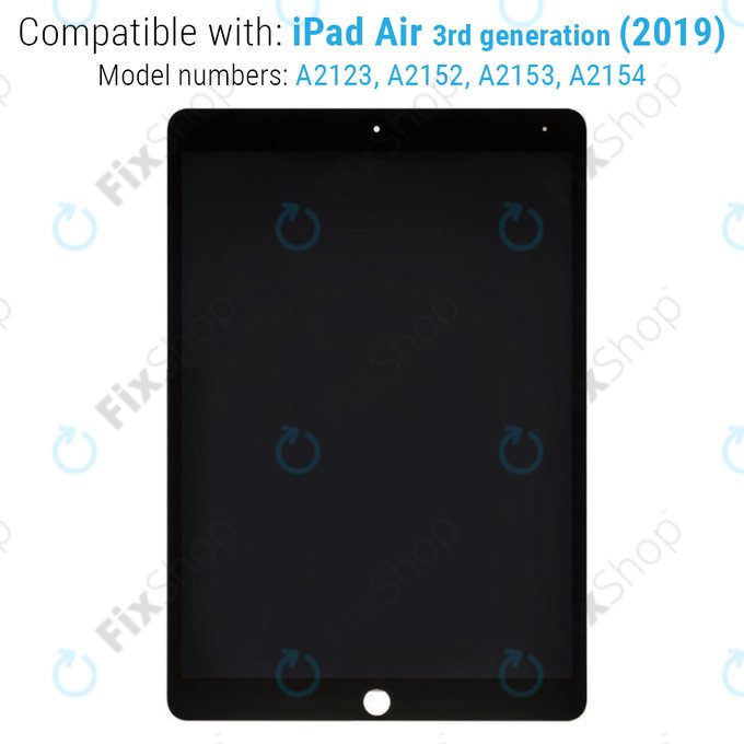 Apple iPad Air (3rd Gen 2019) - LCD Zaslon + steklo na dotik (Black) Refurbished
