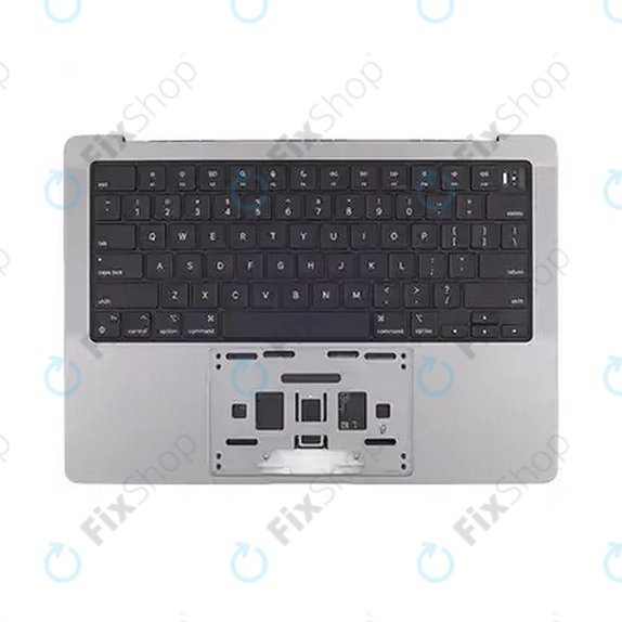 Zgornji okvir tipkovnice za MacBook Pro 14", A2918 (2023), US tipkovnico in baterijo, Space Gray, 661-35708, Genuine Apple