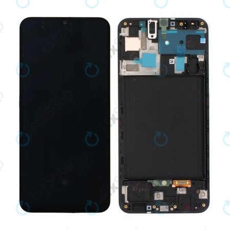 Samsung Galaxy A50 A505F - LCD zaslon + steklo na dotik + okvir (Black) - GH82-19204A, GH82-19713A, GH82-19714A, GH82-19289A Genuine Service Pack