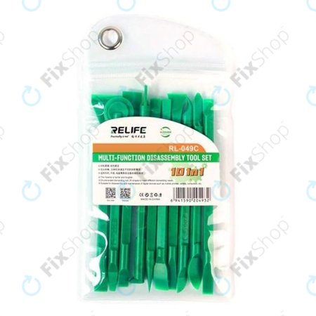 Relife RL-049C - dvostranski set orodij za razstavljanje 10 v 1 (zelen)