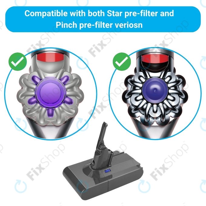 Dyson V8 - Baterija 215681, PM8-US-HFB1497A Li-Ion 21.6V 2500mAh