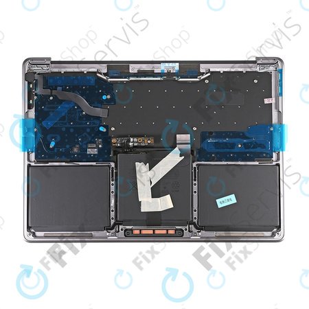 Apple MacBook Pro 13" A1708 (Late 2016 - Mid 2017) - Tipkovnica z zgornjim okvirjem + tipkovnica US + mikrofon + Trackpad + zvočniki (Silver)