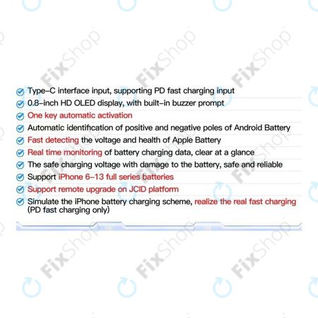 JC BT01 - Plošča za polnjenje baterij (iPhone 6 - 13 Pro Max)