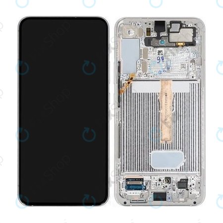 Samsung Galaxy S22 Plus S906B - LCD zaslon + steklo na dotik + okvir (Phantom White) - GH82-27500B, GH82-27501B Genuine Service Pack