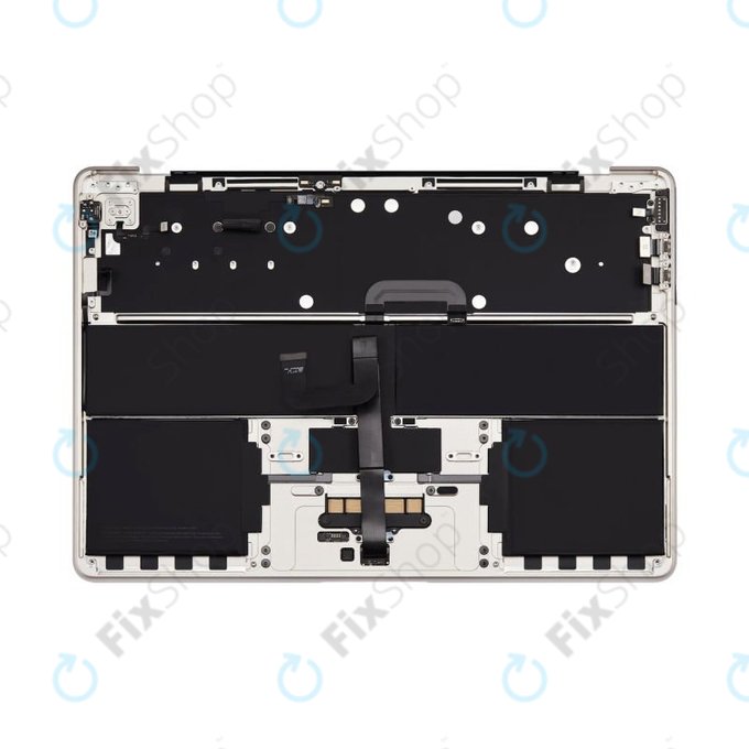 Zgornji okvir tipkovnice za MacBook Air 13", A3113 (2024), US tipkovnico in baterijo, Starlight, 661-40229, Genuine Apple