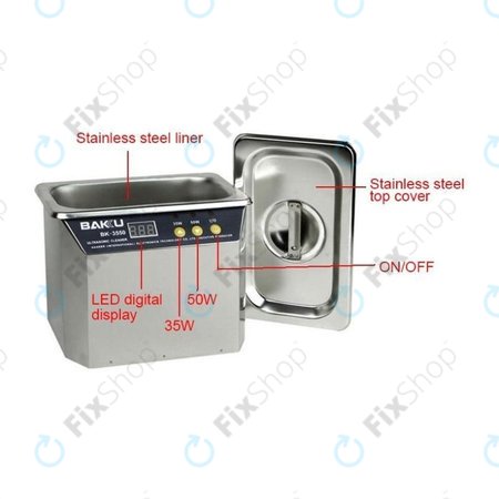 Baku BK-3550 - Ultrazvočni čistilec za nerjaveče jeklo - 0,5 L