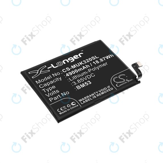 Baterija za Xiaomi Mi 10T 5G M2007J3SY, 4900mAh, Li-Pol, 3.85 V, BM53, HQ