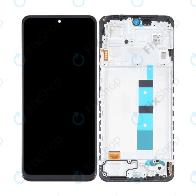 Xiaomi Redmi Note 12 - LCD zaslon + steklo na dotik + okvir (Onyx Grey) TFT