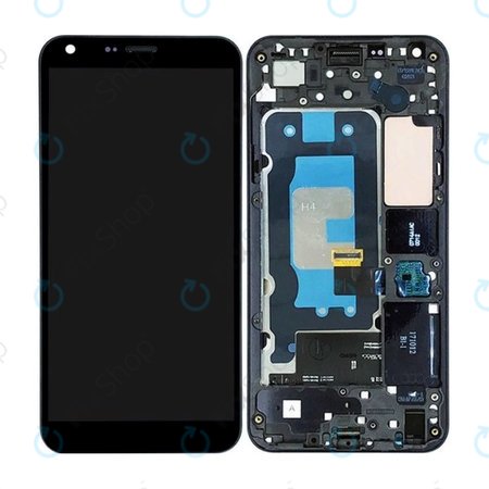 LG Q6 M700N - LCD zaslon + steklo na dotik + okvir (Black) TFT