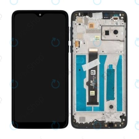 Motorola One Macro - LCD zaslon + steklo na dotik + okvir (Space Blue) - 5D68C15386 Genuine Service Pack
