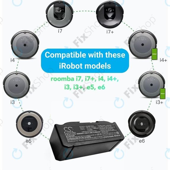 iRobot Roomba e-series, i-series - Baterija ABL-D1, 4624864, ABL-D2 Li-Ion 14.4V 6800mAh HQ