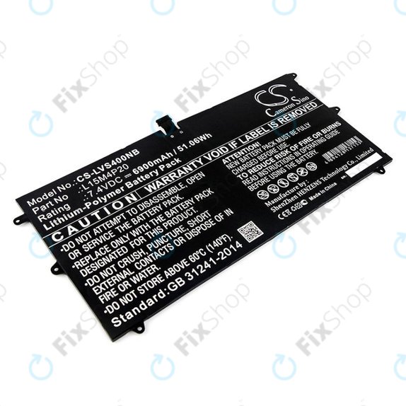 Baterija za Lenovo Yoga 4S, 900S, 6900mAh, Li-Pol, 7.4V, L15M4P20, HQ