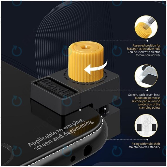 QianLi iClamP 2.0 - plastična objemka z gumijastim polnilom - razpon 12mm (4 kosi)