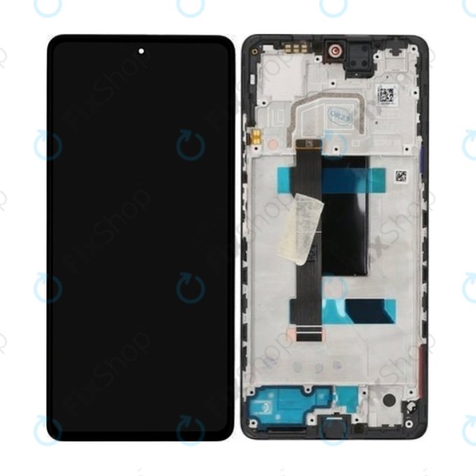 Xiaomi Redmi Note 12 Pro 5G - LCD zaslon + steklo na dotik + okvir (Midnight Black) - 5600010M1600 Genuine Service Pack