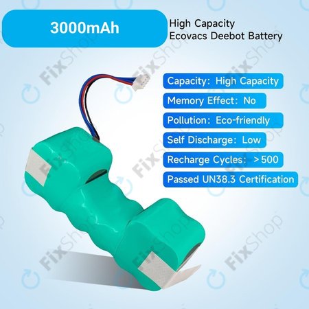 Ecovacs Sweeper-series, Deebot Ozmo-series - Baterija DM88 Ni-MH 12.0V 3000mAh