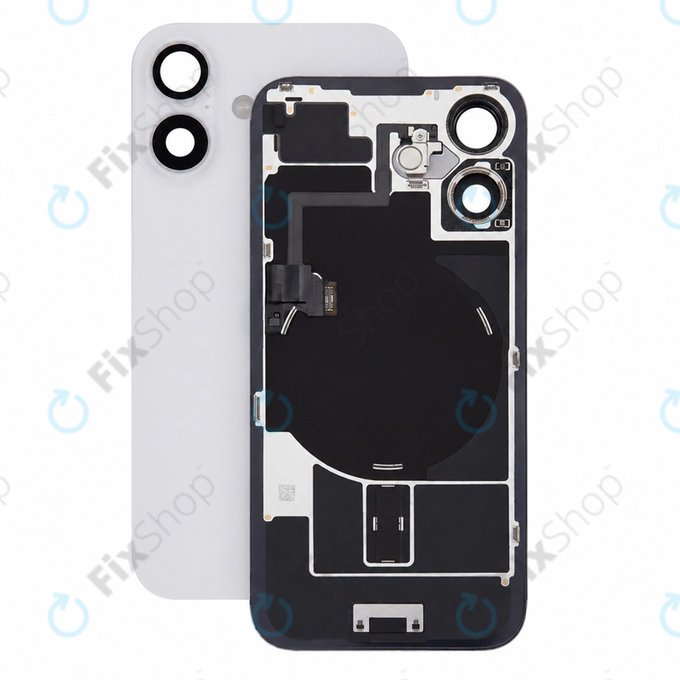 Steklo zadnjega ohišja za iPhone 16, White, Pulled A