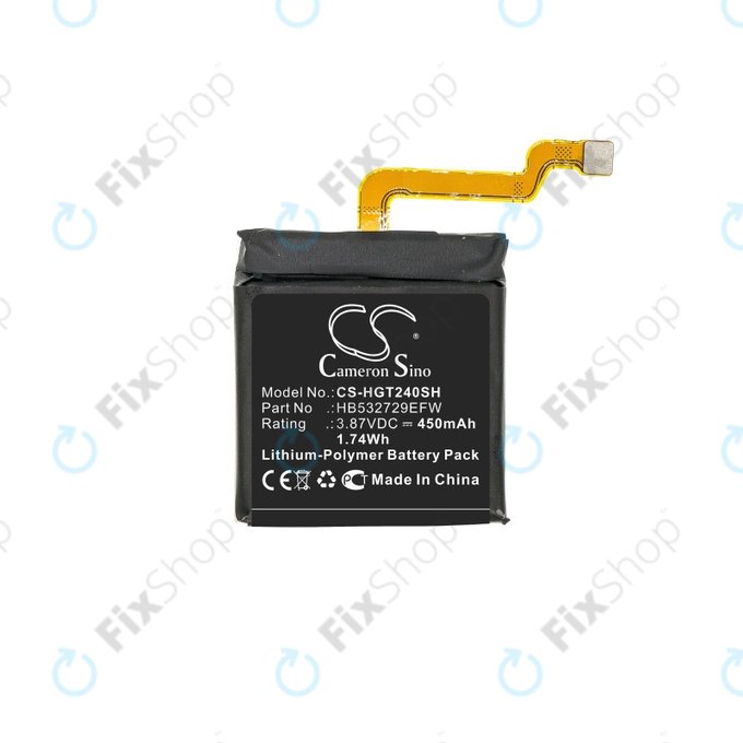 Baterija za Huawei Watch 3, GT2 Pro, 450mAh, Li-Pol, 3.87 V, HB532729EFW, HQ