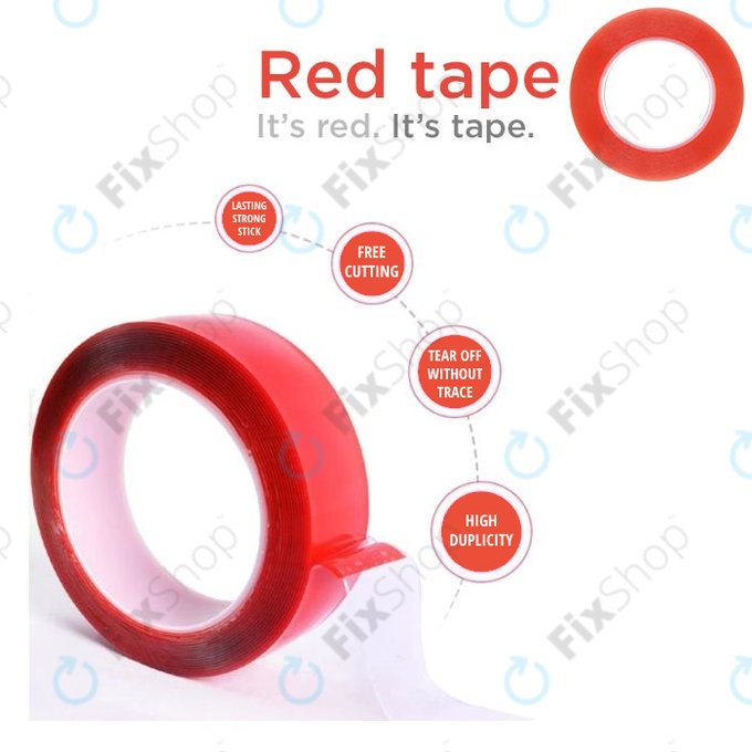 Magic RED Tape - Dvostranski lepilni trak - 8mm x 25m (prozoren)