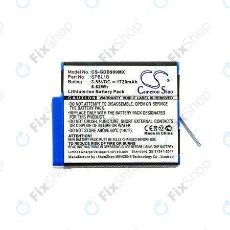 Baterija za Gopro Hero 9, 11, 1720mAh, Li-Ion, 3.85V, SPBL1B, HQ