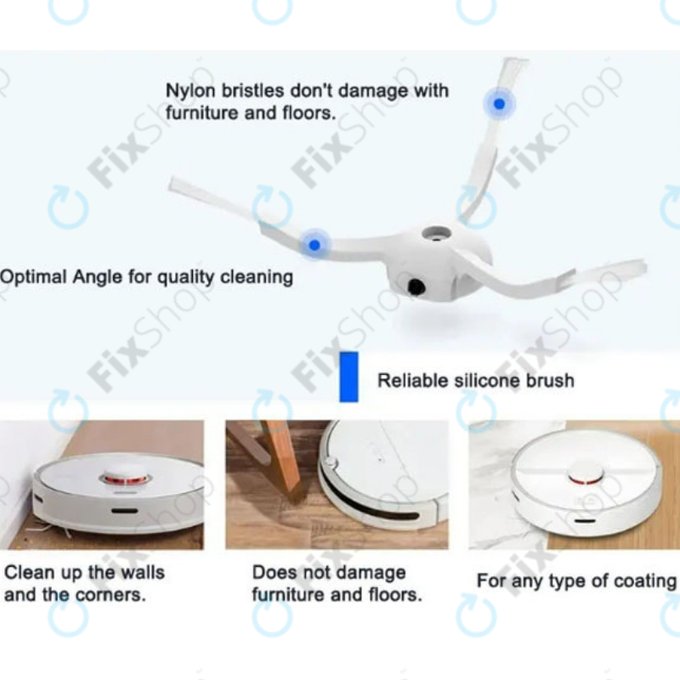 Komplet nadomestnih delov za Xiaomi Mi Robot Vacuum Mop 2 Pro, 2 Lite (1x Glavna krtača, 2x Filter, 2x Stranska krtača, 2x Krpa za brisanje)