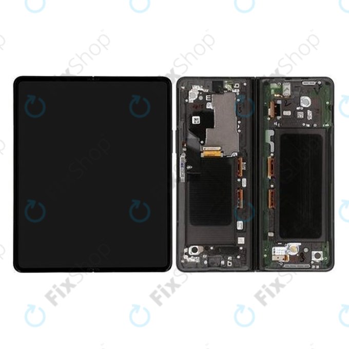 Samsung Galaxy Z Fold 3 F926B - LCD zaslon + steklo na dotik + okvir (Phantom Black) - GH82-26283A, GH82-26284A Genuine Service Pack