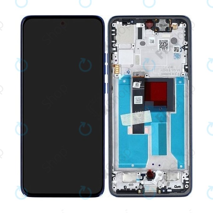 Motorola Edge 50 Neo - LCD zaslon + steklo na dotik + okvir (Nautical Blue) - 5D68C28686 Genuine Service Pack