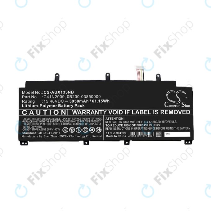 Baterija za Asus ROG Flow X13 GV301QE-K6008, 3950mAh, Li-Pol, 15.48V, C41N2009, HQ