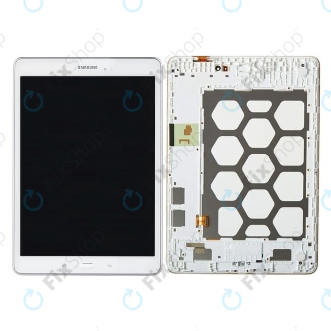 Samsung Galaxy Tab A 9.7 T550 - LCD zaslon + steklo na dotik + okvir (bel) - GH97-17400C Genuine Service Pack