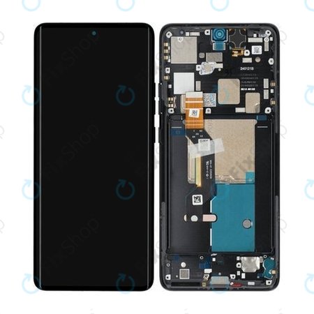 Motorola Edge 50 Pro - LCD zaslon + steklo na dotik + okvir (Black Beauty) - 5D68C24092, 5D68C24322 Genuine Service Pack
