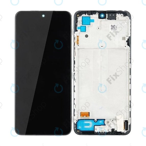 Xiaomi Redmi Note 10 - LCD zaslon + steklo na dotik + okvir (Onyx Gray) - 5600020K7A00 Genuine Service Pack