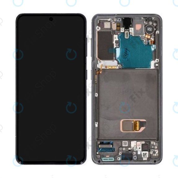 Samsung Galaxy S21 G991B - LCD zaslon + steklo na dotik + okvir (Phantom Gray) - GH82-24544A, GH82-24545A Genuine Service Pack