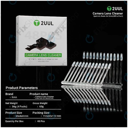 Čistilne gel palčke za leče kamer, sintetična smola, 2UUL CL21, 48 kos/pakiranje