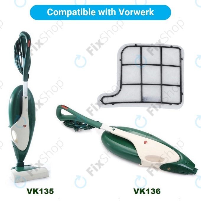 Filter pred motorjem, 2 kos za Vorwerk Kobold VK135, VK136