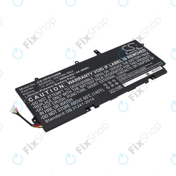 Baterija za HP Elitebook 1040 G3, 3900mAh, Li-Pol, 11.4V, BG06XL, HQ