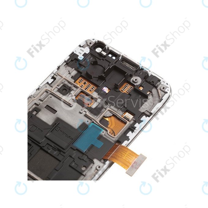 Samsung Galaxy S4 Mini i9195 - LCD zaslon + steklo na dotik + okvir (White Frost) - GH97-14766B Genuine Service Pack
