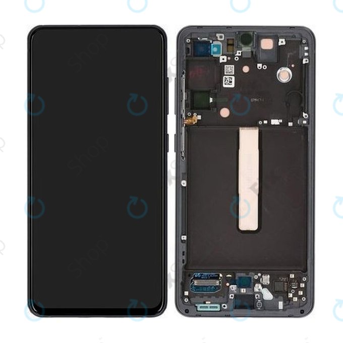 Samsung Galaxy S21 FE G990B - LCD zaslon + steklo na dotik + okvir (Graphite) - GH82-26414A, GH82-26420A, GH82-26590A Genuine Service Pack
