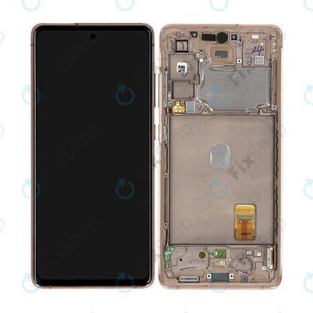 Samsung Galaxy S20 FE 5G G781B - LCD zaslon + steklo na dotik + okvir (Cloud Orange) - GH82-24214F, GH82-24215F, GH82-29056F Genuine Service Pack